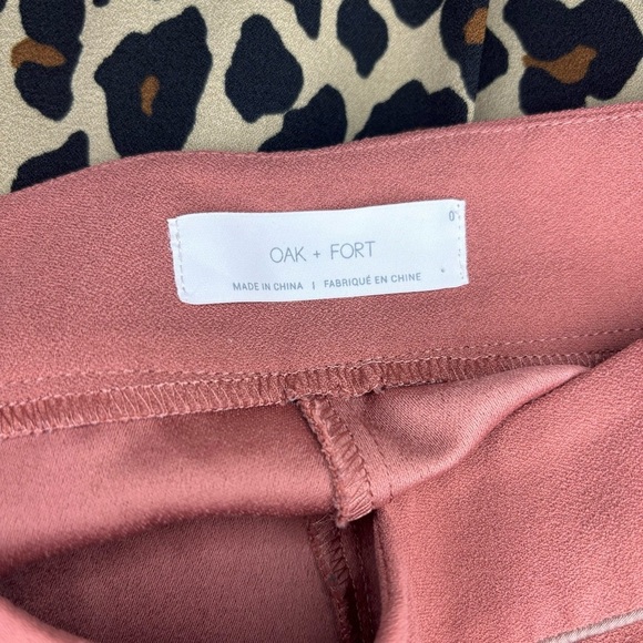 Oak + Fort Rust Wide-Leg Cropped Burnt Orange Rust Colored Pants | Size 0 - Picture 9 of 11